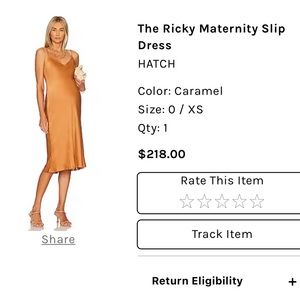 HATCH maternity slip dress - Caramel